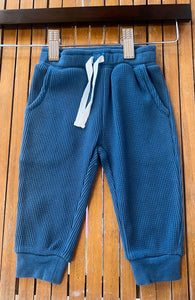 Organic cotton waffle knit pants