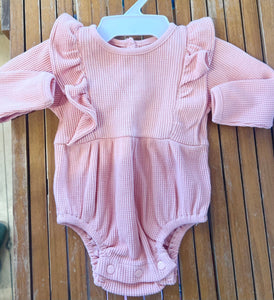 Organic cotton ruffle romper