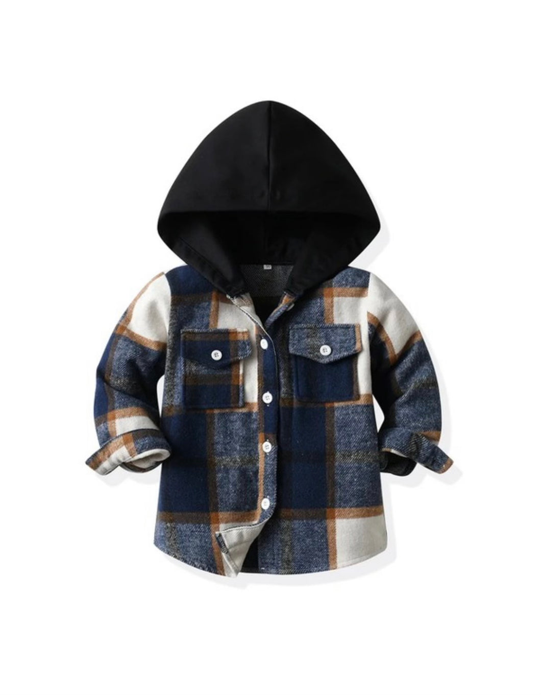 Kids navy flannel shacket