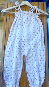 Organic cotton tie overalls