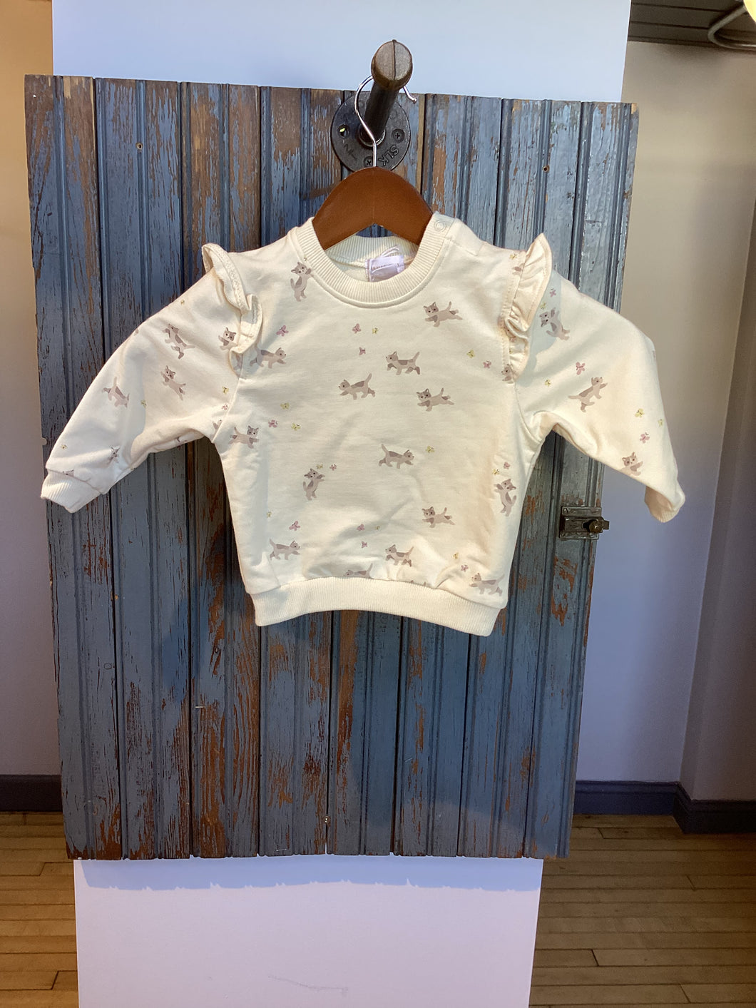 Kids - Cat Ruffle Sweatshirt