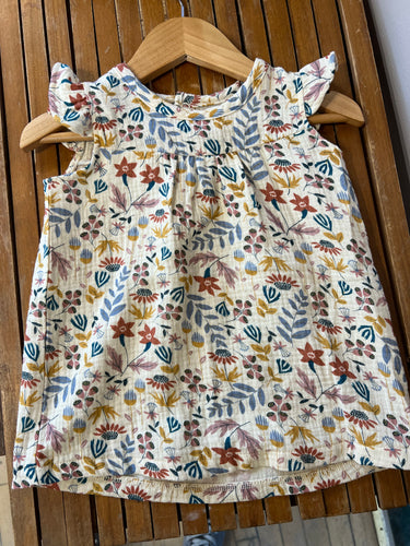 Organic cotton flutter dress