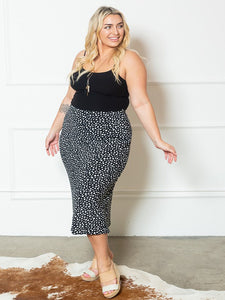 Curvy- ANIMAL PRINT MIDI SKIRT