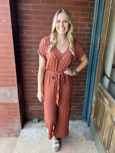 Rust red romper