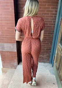 Rust red romper