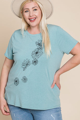 Curvy- Mint shirt