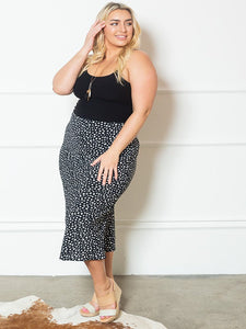 Curvy- ANIMAL PRINT MIDI SKIRT