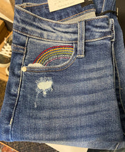 Load image into Gallery viewer, Rainbow Judy Blue jeans