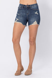 Curvy- Judy Blue Destroyed cut off shorts