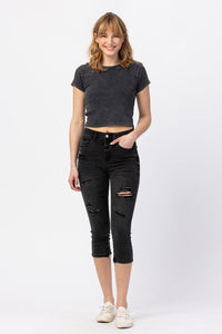 Judy Blue Capri Skinny- Black