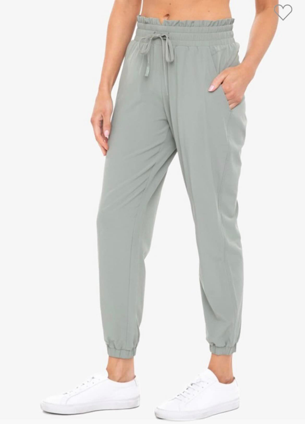 High Waist Cuffed Joggers